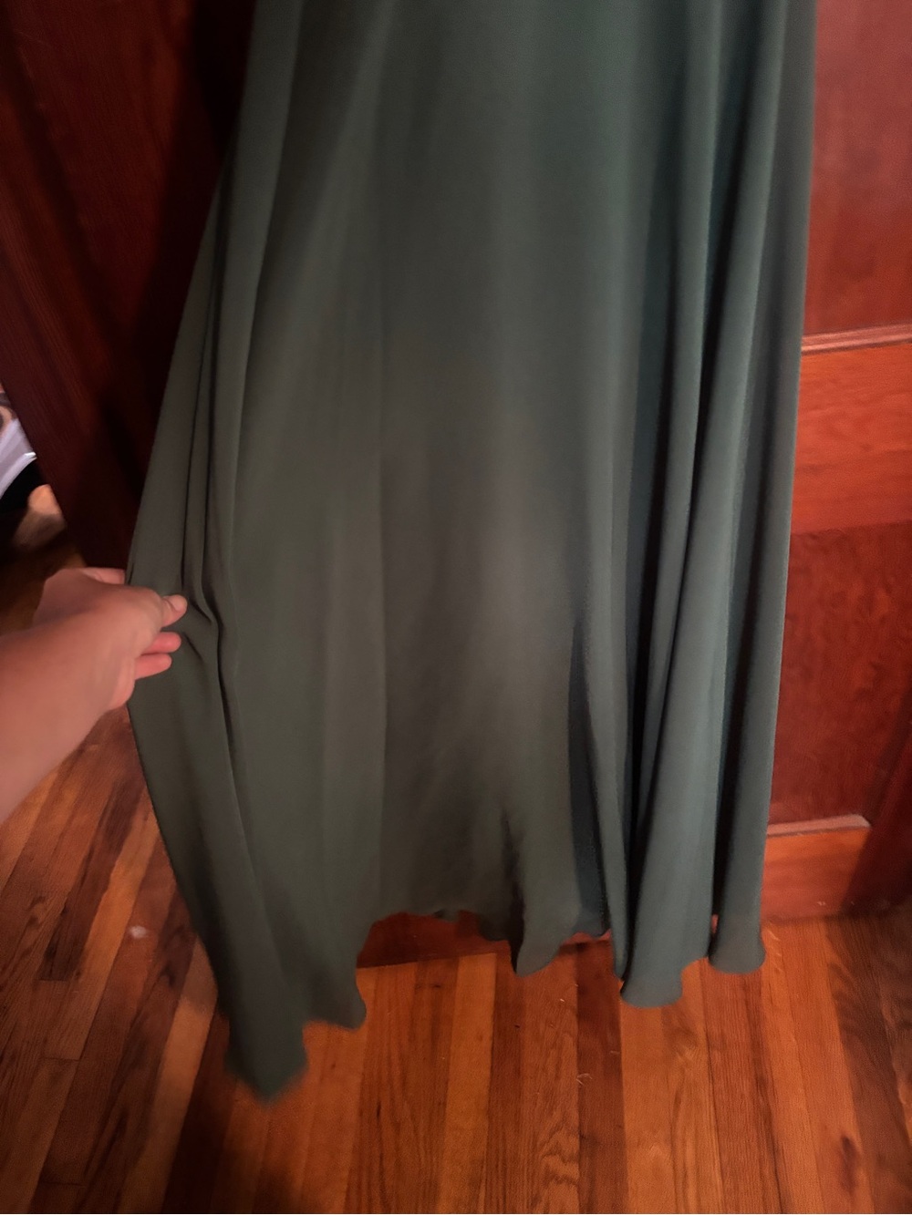 Azazie Emerald Green Strappy V-Neck Maxi Dress - Picture 4 of 7